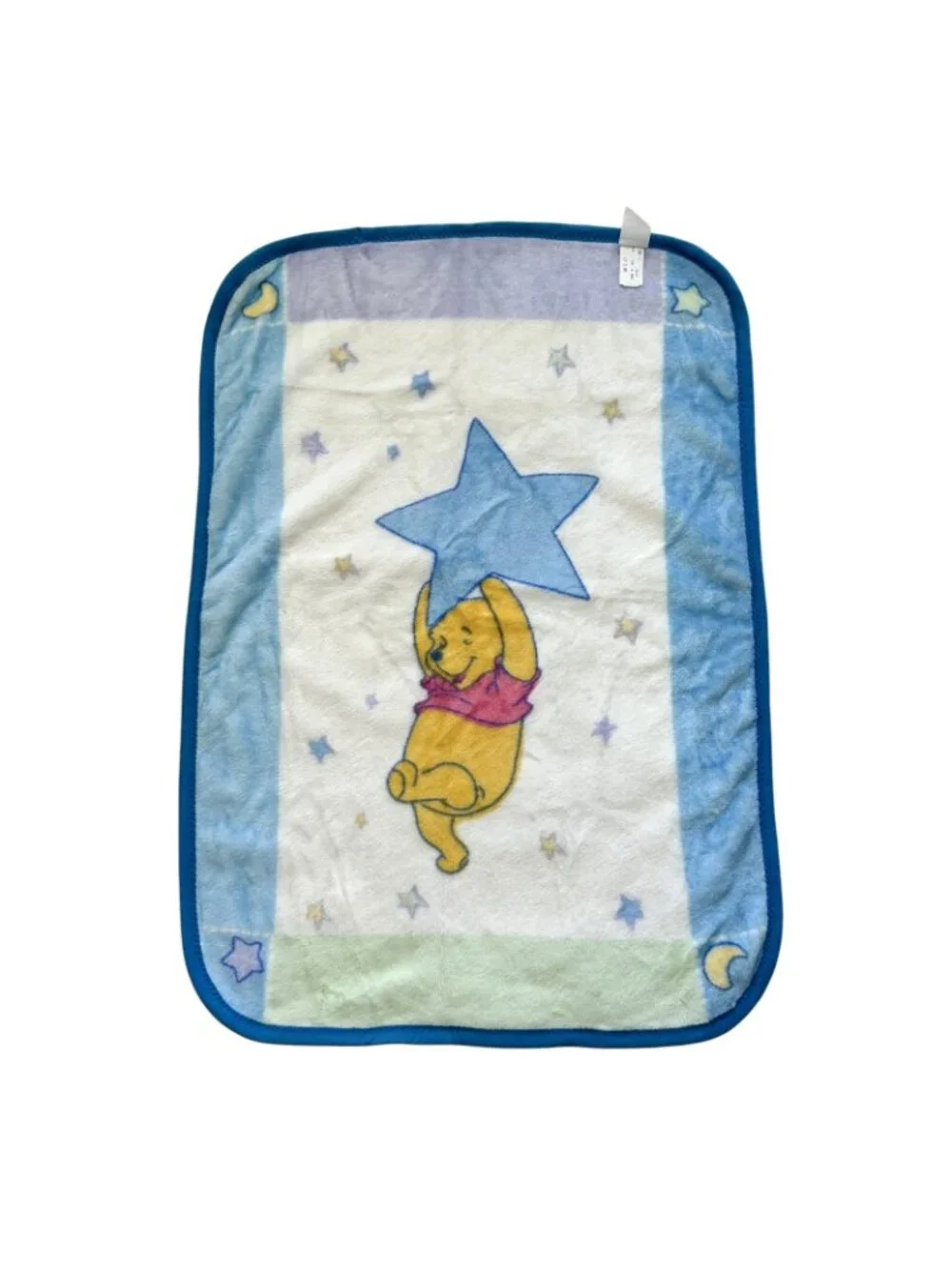 VTG Disney Crown Crafts Winnie the Pooh Holding A Star Baby Blanket EXCELLENT